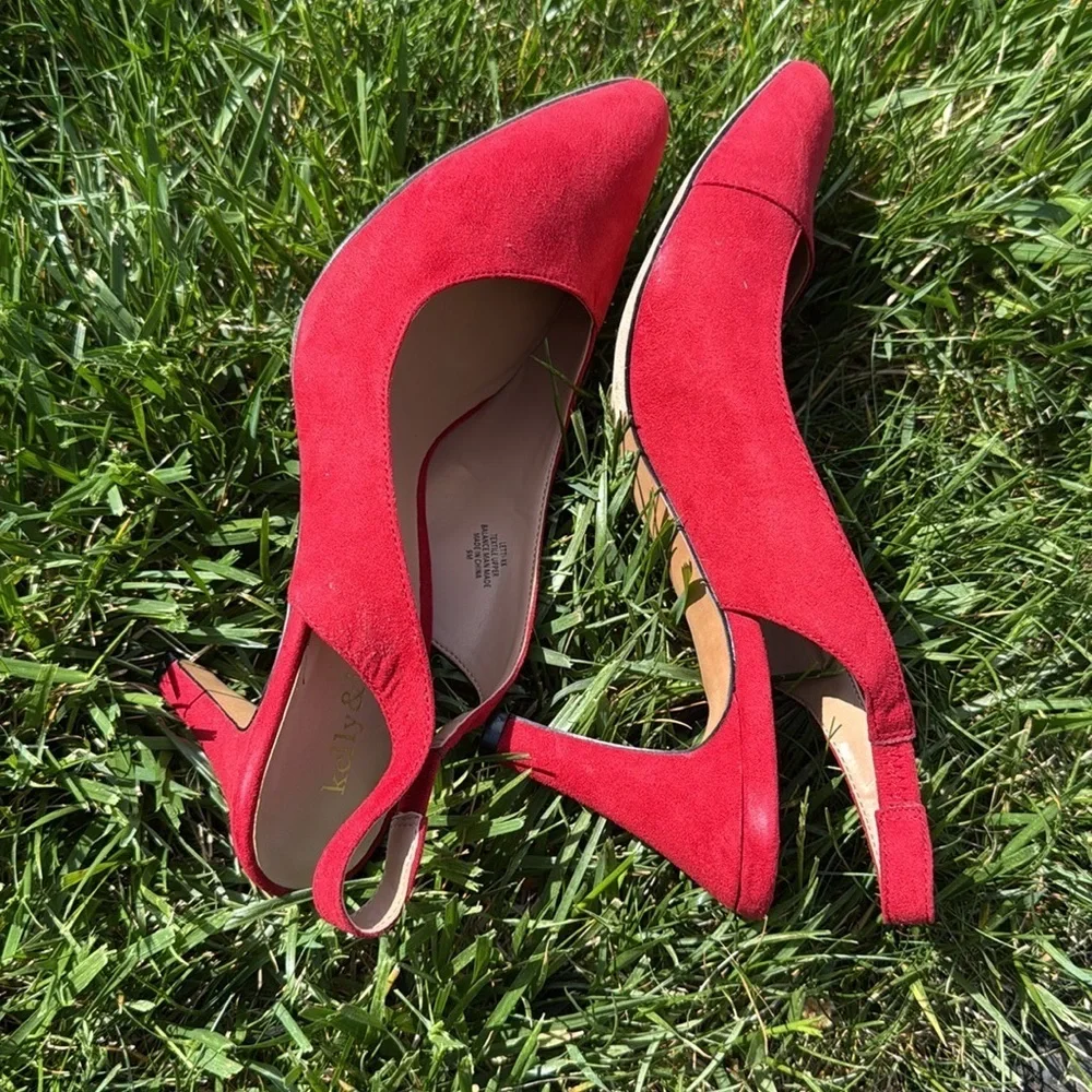 Kelly & Katie Red Suede Women's Shoes